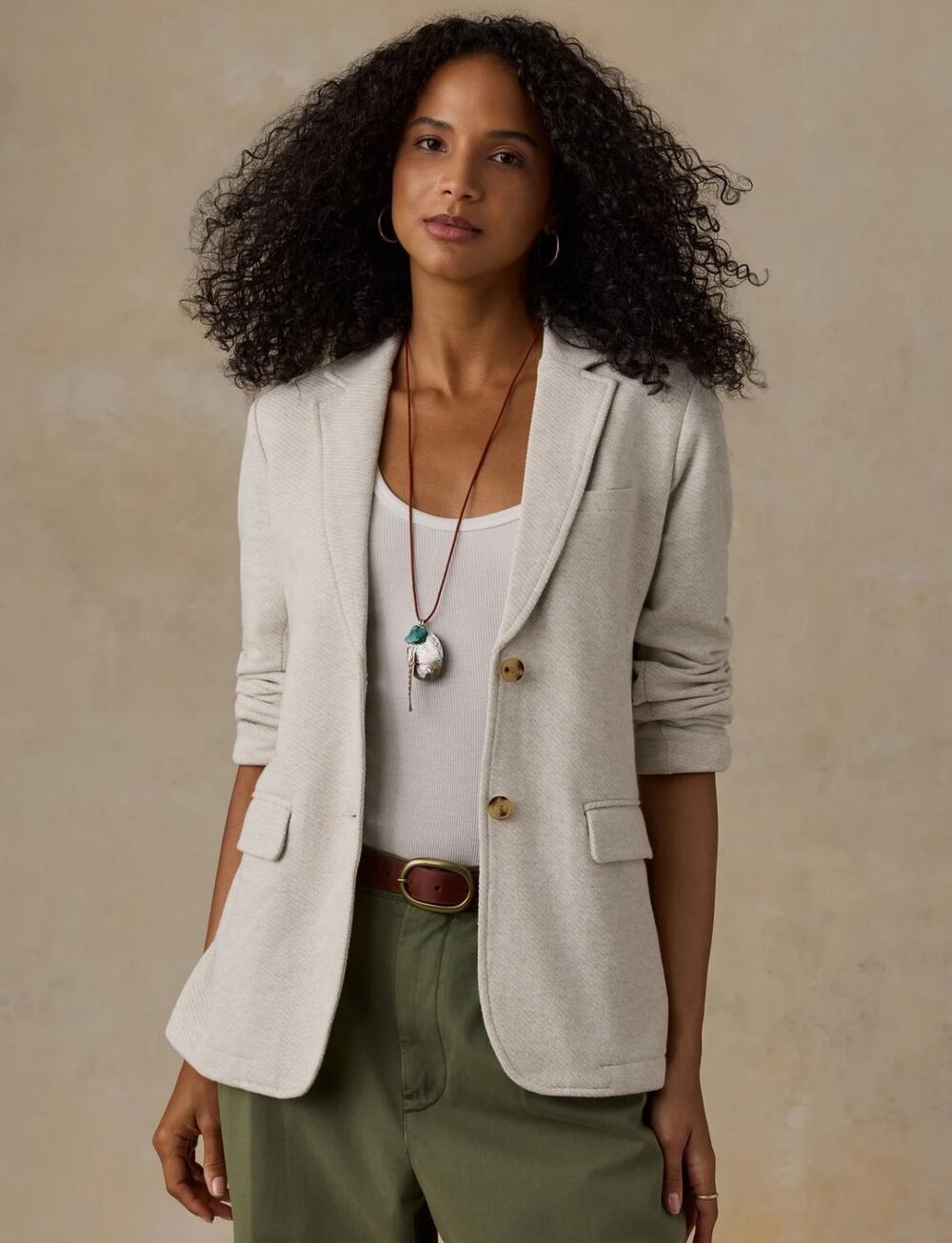 Faherty Inlet Knit blazer women's size M